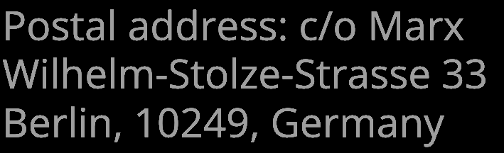 Image of postal address in Germany